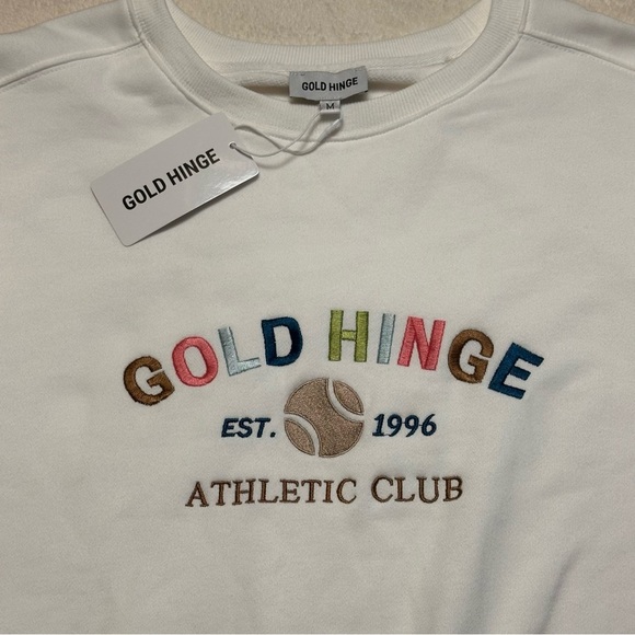 Gold Hinge Women’s Colorful Boyfriend Sweatshirt Size Medium NWT - Picture 8 of 15